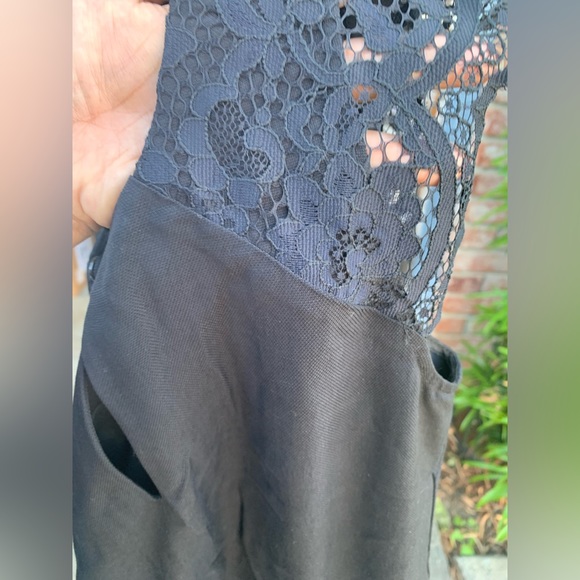 J Crew jumpsuit size 00P black, lace sleeves - Picture 3 of 16